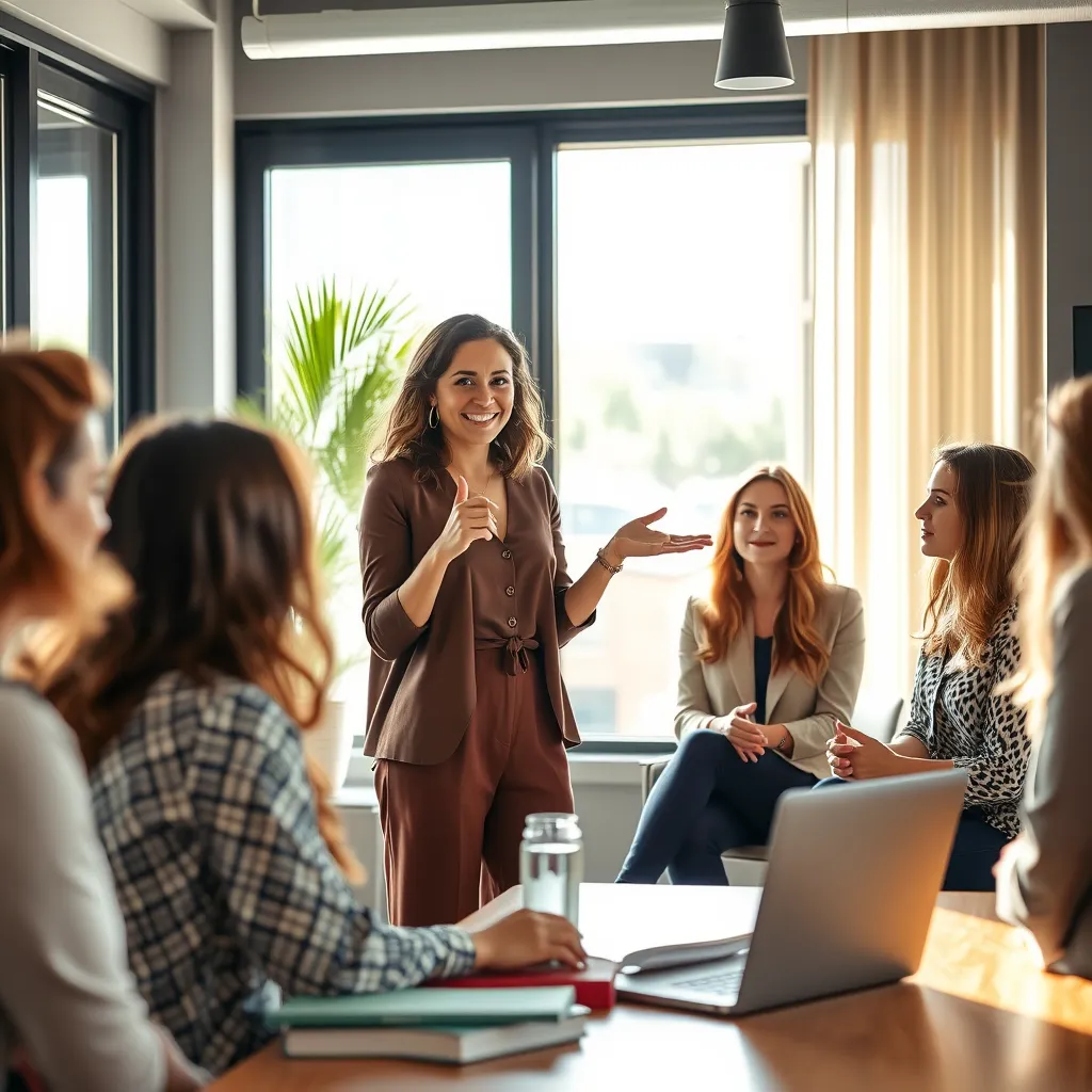 una mujer emprendedora valiente