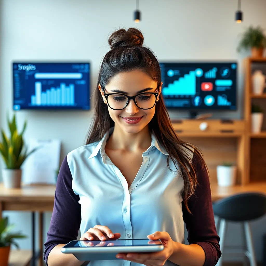 Mujer emprendedora independiente