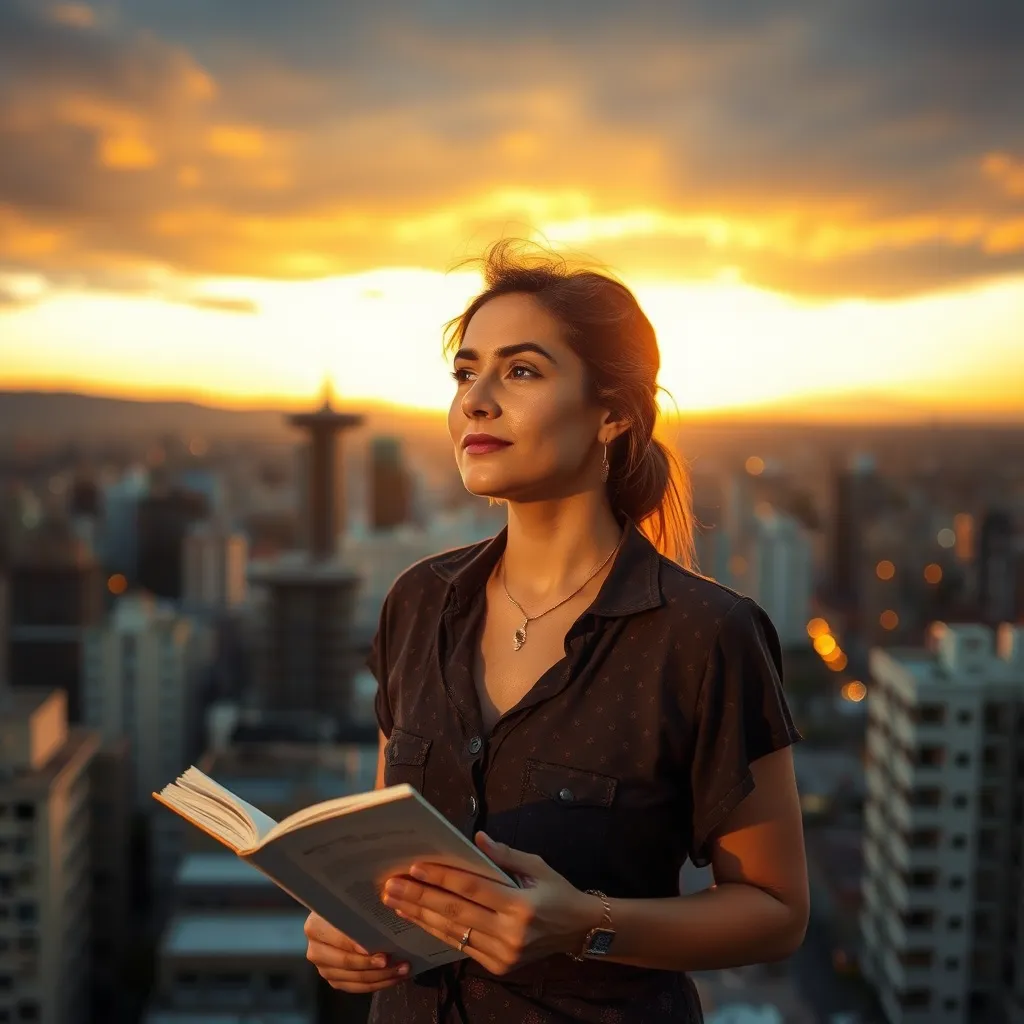 una mujer emprendedora valiente