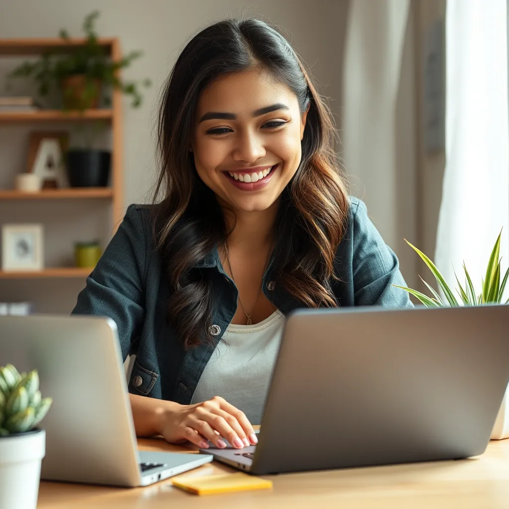 Mujer emprendedora independiente