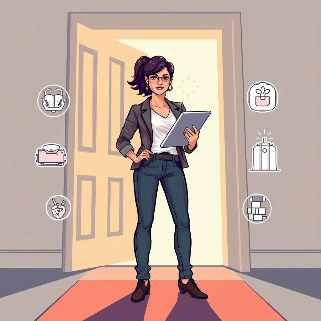 una mujer emprendedora valiente